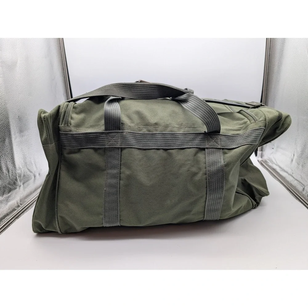Vintage 90s JEEP Wrangler Army Green Large Duffle Bag Travel Luggage